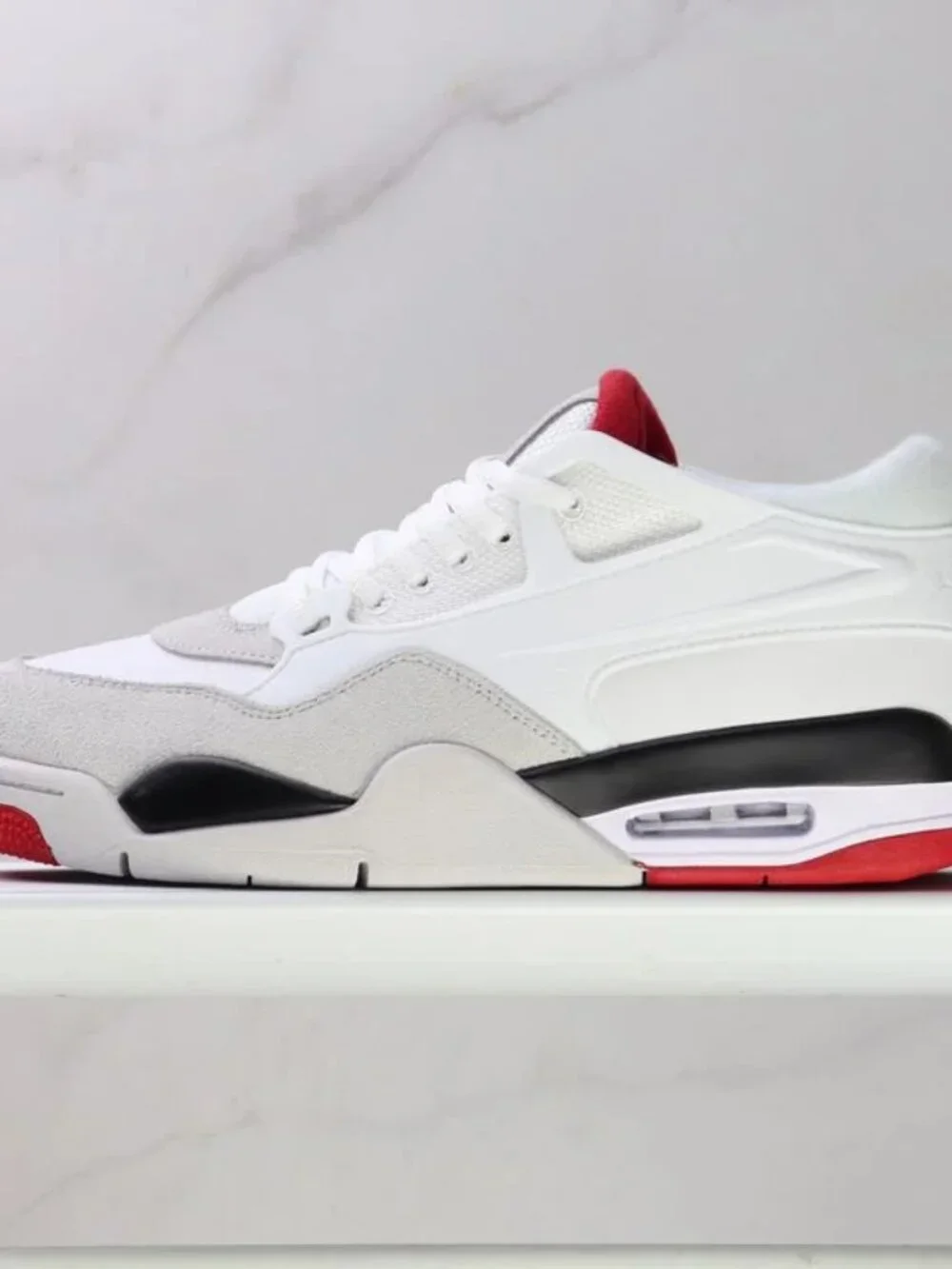 Men's Air Jordan 4 RM Shoes - White Fire Red FQ7939-102